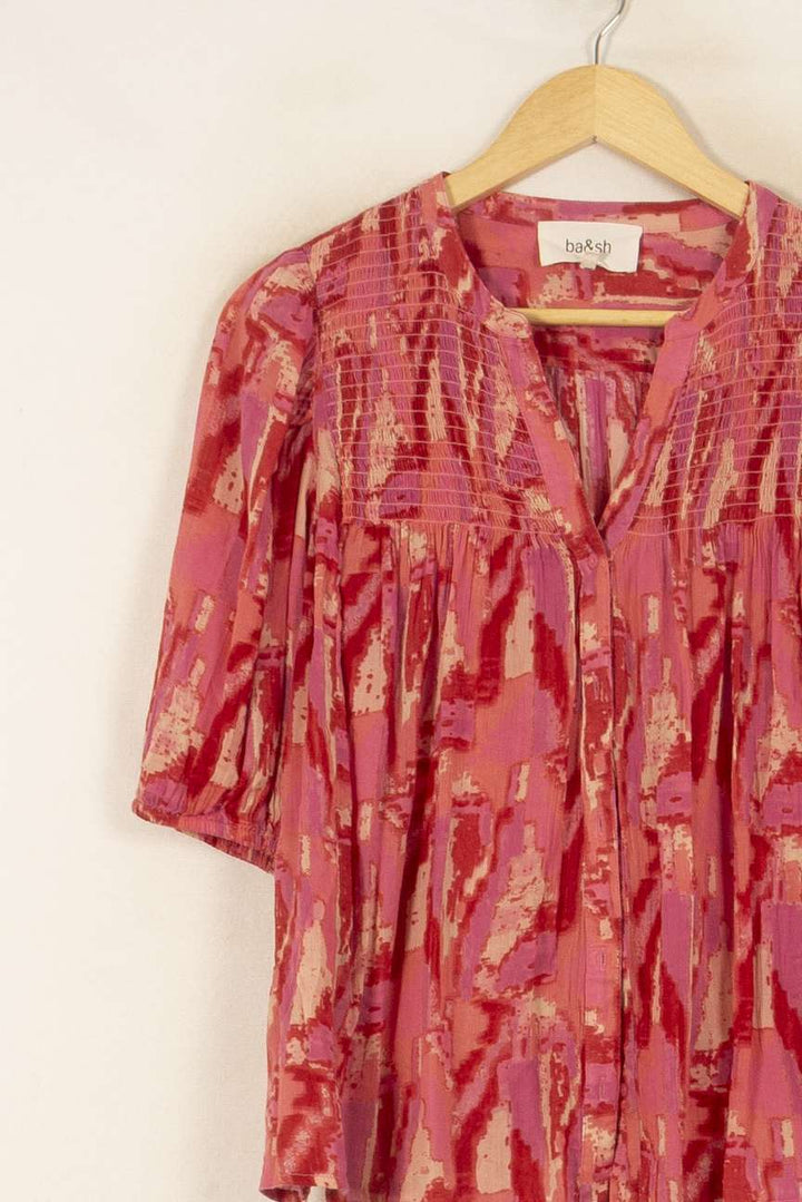 Blouse Rose et Beige - Taille L/40 de la marque ba&sh | PARAD54130 - Vendu par Paradigme - Image 3