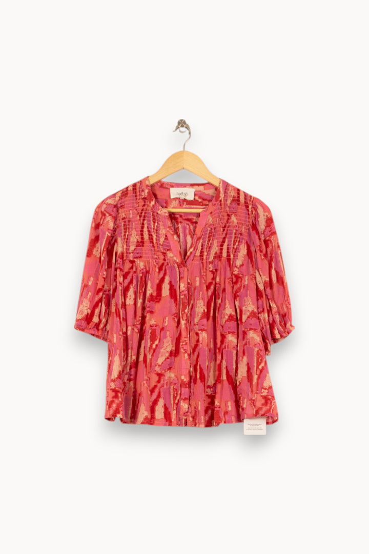 Blouse Rose et Beige - Taille L/40 de la marque ba&sh | PARAD54130 - Vendu par Paradigme - Image 2