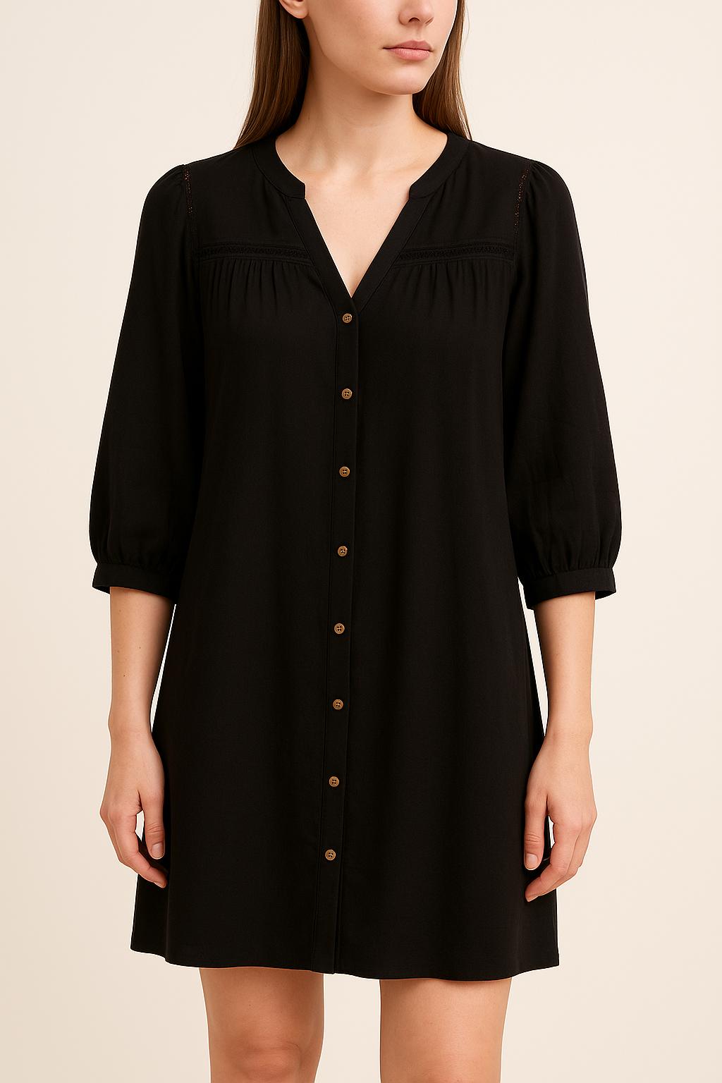 Robe Chemise Noire - Taille M/38 de la marque La Petite Etoile | PARAD54133 - Vendu par Paradigme - Image 1