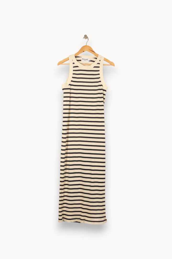 Robe Longue Beige et Noire - Taille M/38 de la marque Rosaé Paris | PARAD54137 - Vendu par Paradigme - Image 2