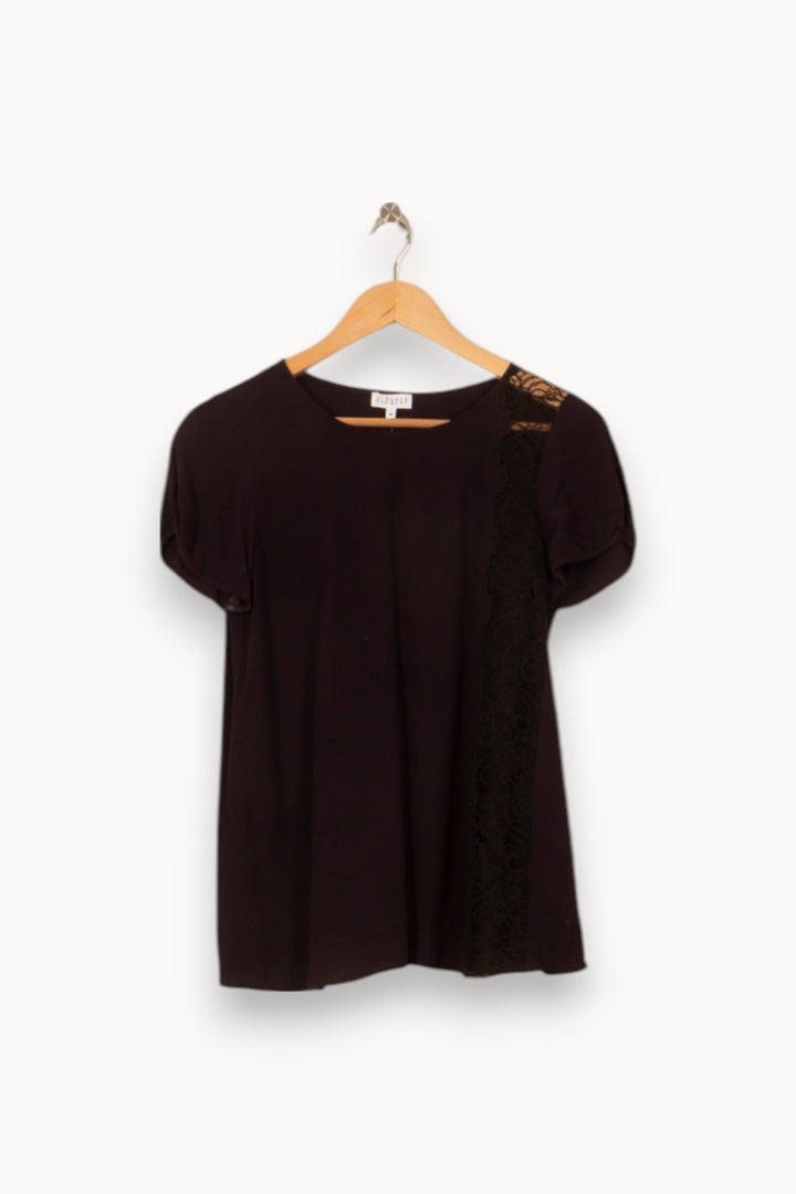 Tee-shirt Noir - Taille S/36 de la marque Claudie Pierlot | PARAD54145 - Vendu par Paradigme - Image 2