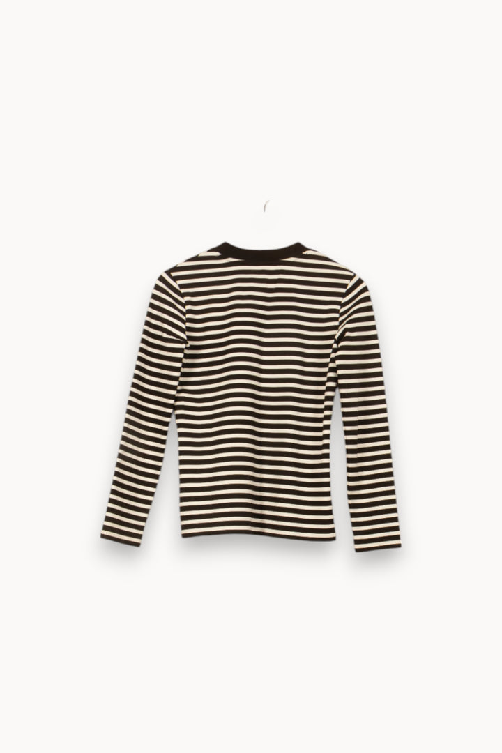 Marinière Noire et Blanche - Taille S/36 de la marque Claudie Pierlot | PARAD54146 - Vendu par Paradigme - Image 4