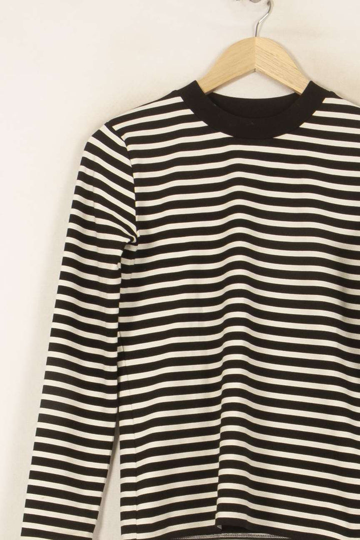Marinière Noire et Blanche - Taille S/36 de la marque Claudie Pierlot | PARAD54146 - Vendu par Paradigme - Image 3