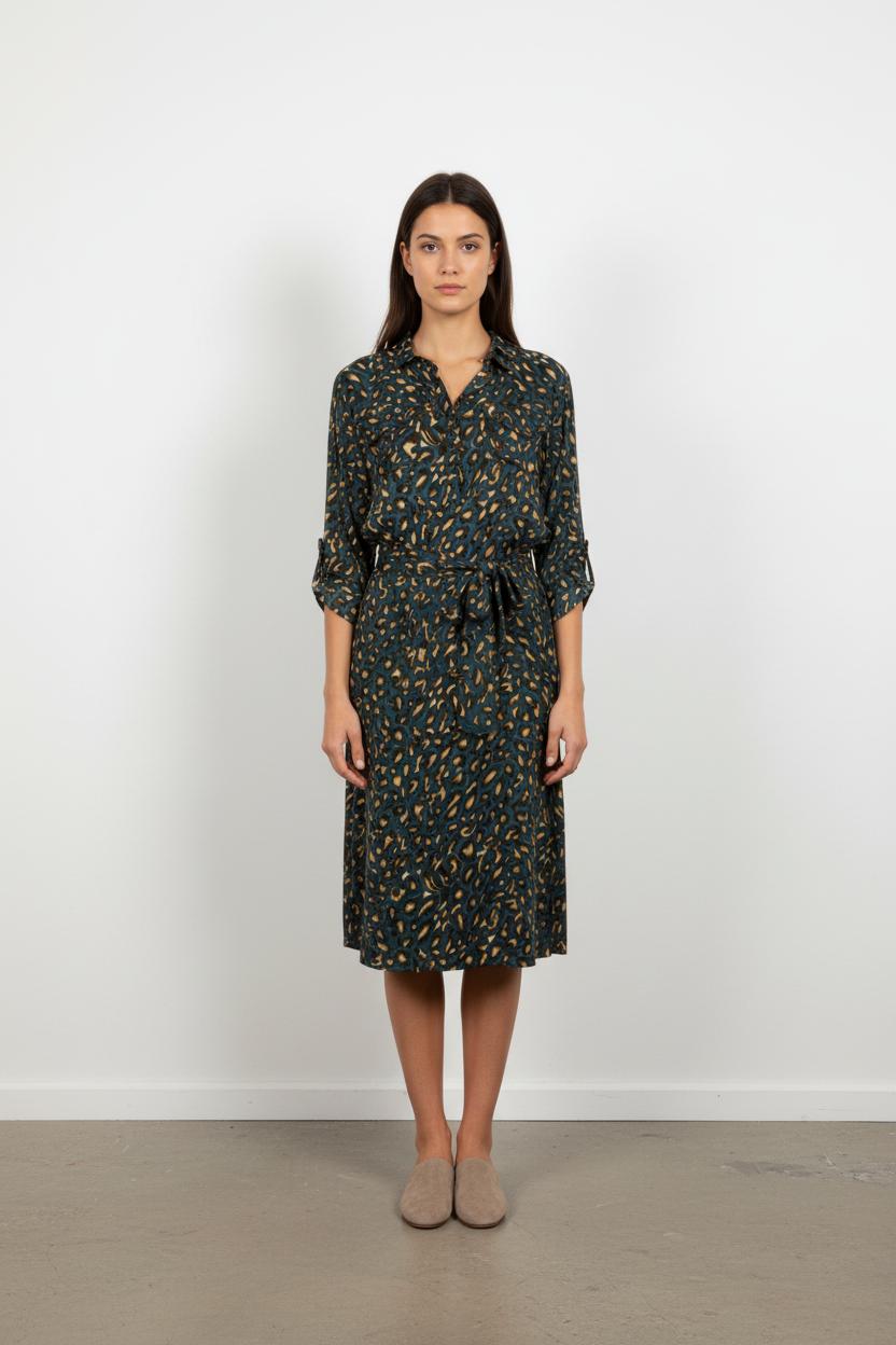 Robe Longue Marron et Noir - Taille S/36