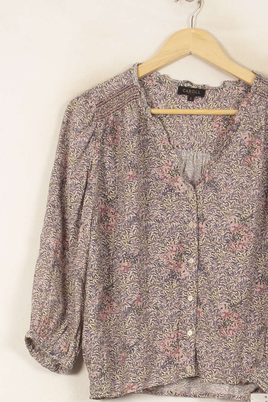 Blouse Violette et Rose - Taille S/36 de la marque Caroll | PARAD54151 - Vendu par Paradigme - Image 3