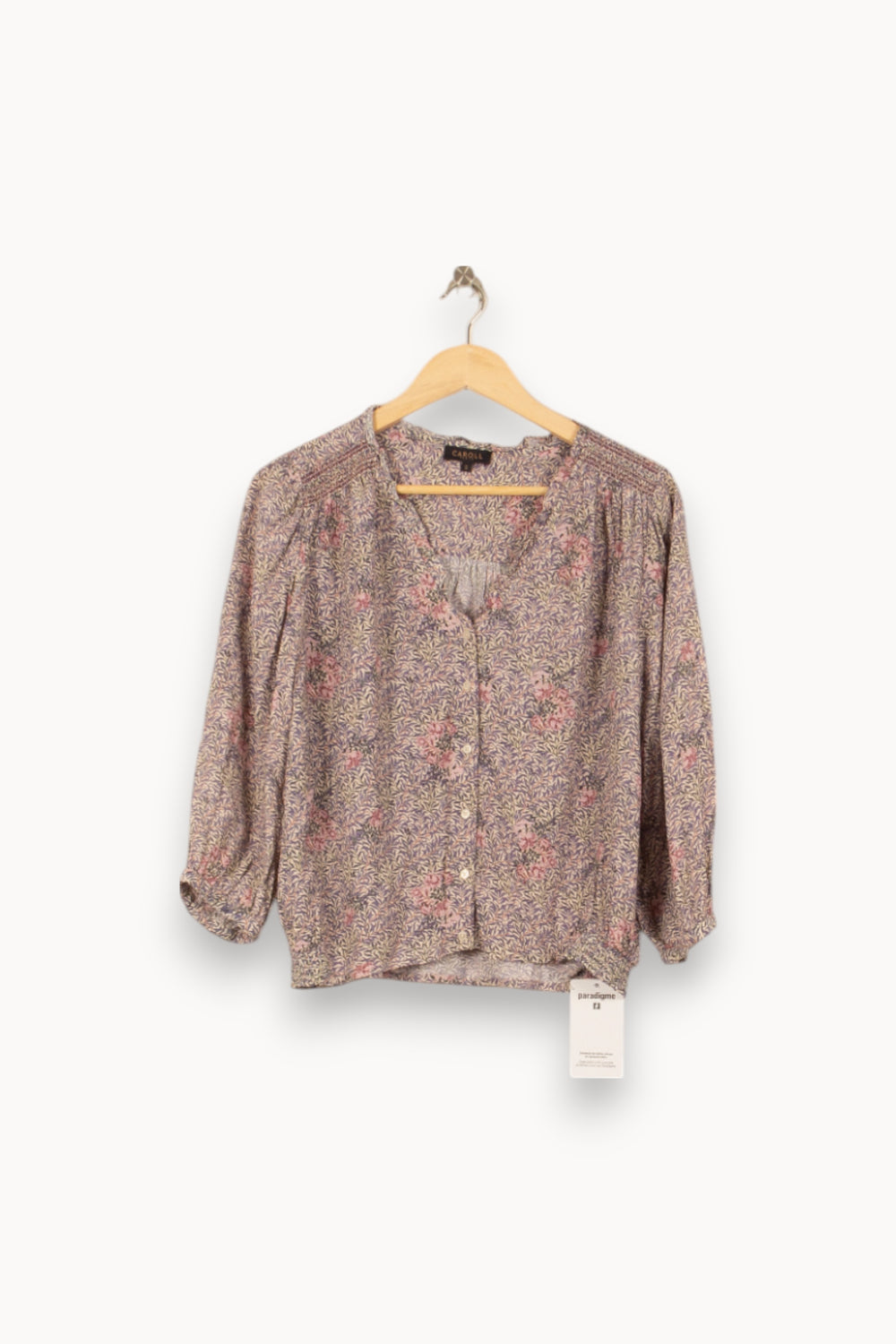 Blouse Violette et Rose - Taille S/36 de la marque Caroll | PARAD54151 - Vendu par Paradigme - Image 2