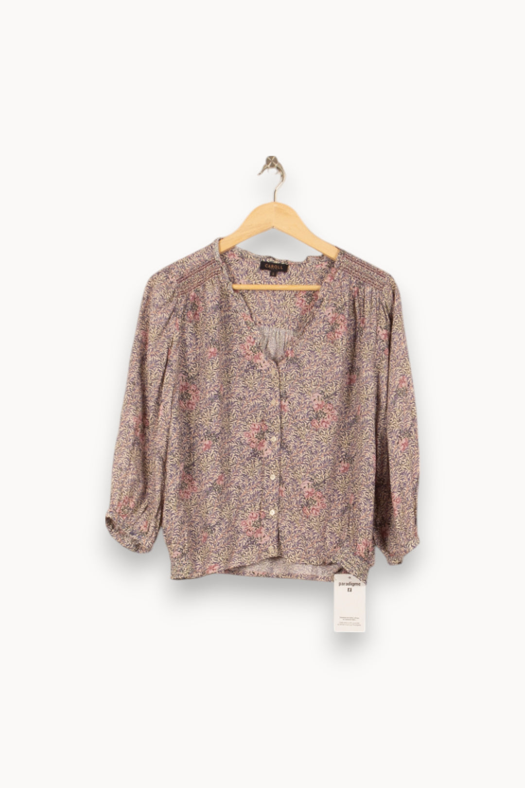 Blouse Violette et Rose - Taille S/36 de la marque Caroll | PARAD54151 - Vendu par Paradigme - Image 2