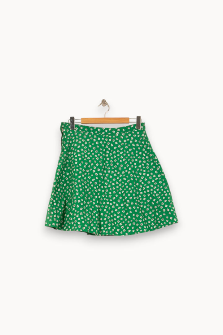 Jupe Évasée Verte et Blanche - Taille L/40 de la marque Claudie Pierlot | PARAD54154 - Vendu par Paradigme - Image 4