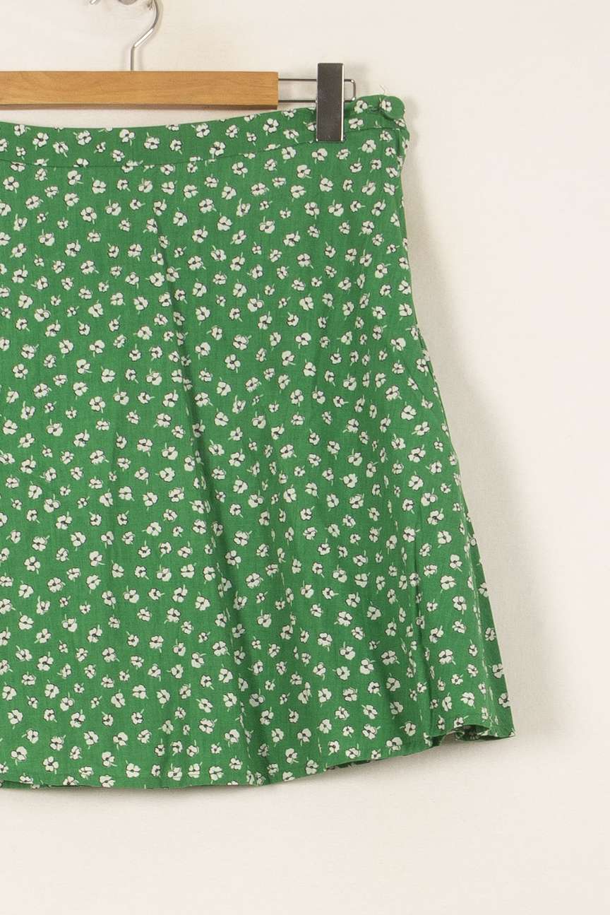Jupe Évasée Verte et Blanche - Taille L/40 de la marque Claudie Pierlot | PARAD54154 - Vendu par Paradigme - Image 3