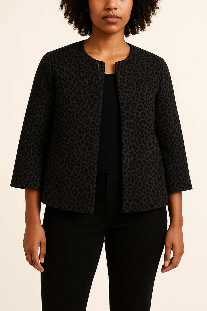 Veste Noire et Marron - Taille L/40 de la marque Caroll | PARAD54155 - Vendu par Paradigme - Image 1