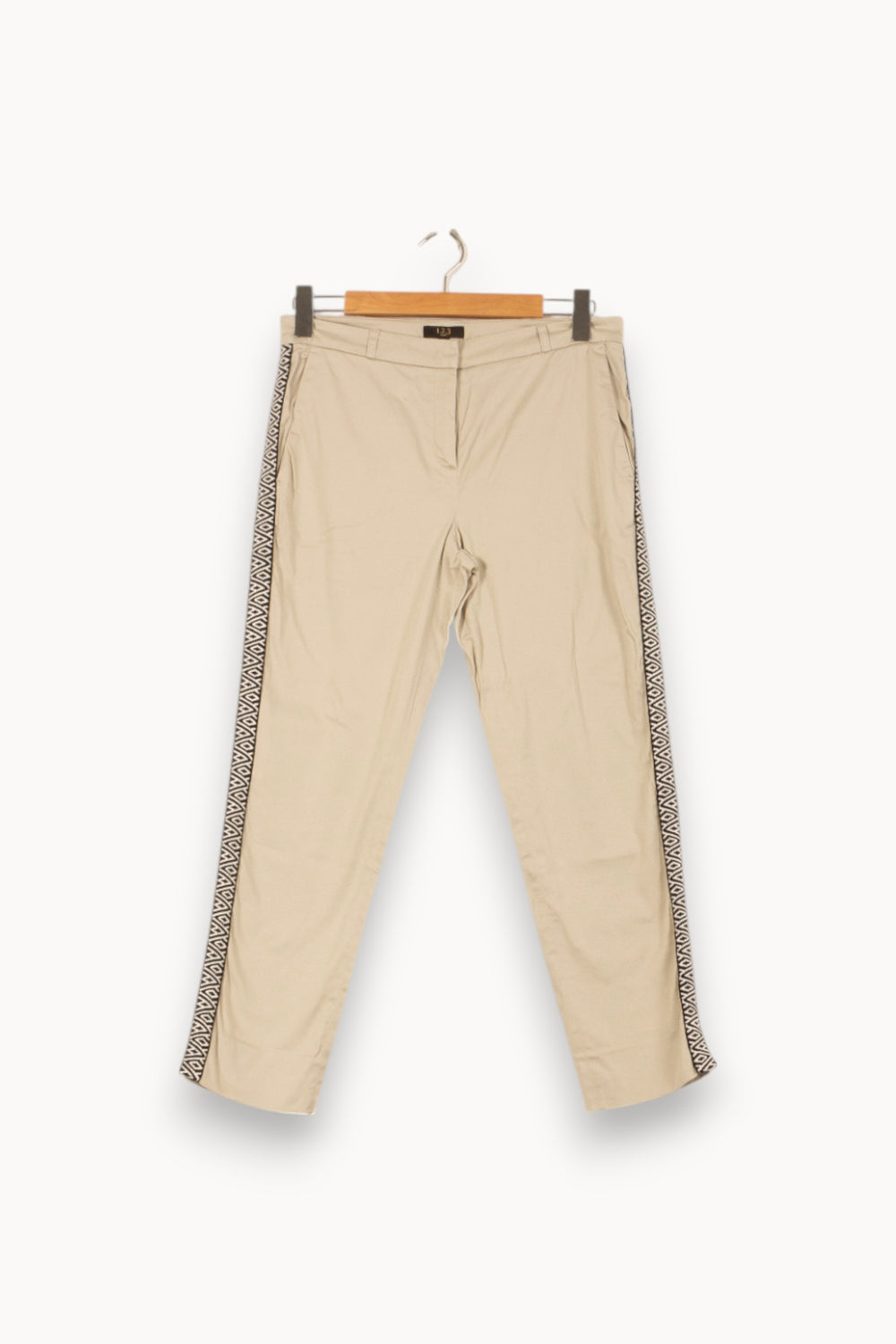 Pantalon Chino Beige et Noir - Taille L/40 de la marque Maison 123 | PARAD54156 - Vendu par Paradigme - Image 2