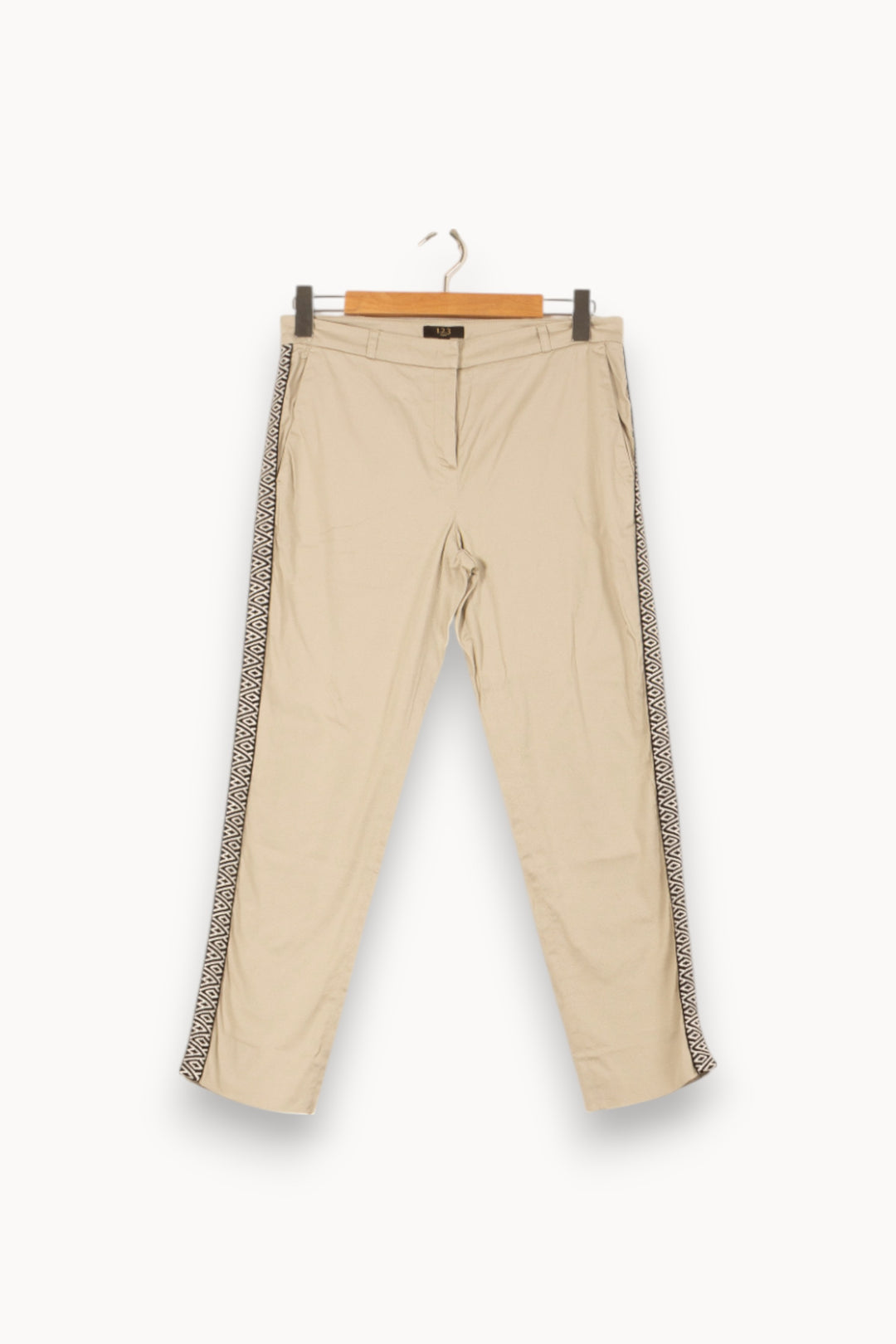 Pantalon Chino Beige et Noir - Taille L/40 de la marque Maison 123 | PARAD54156 - Vendu par Paradigme - Image 2