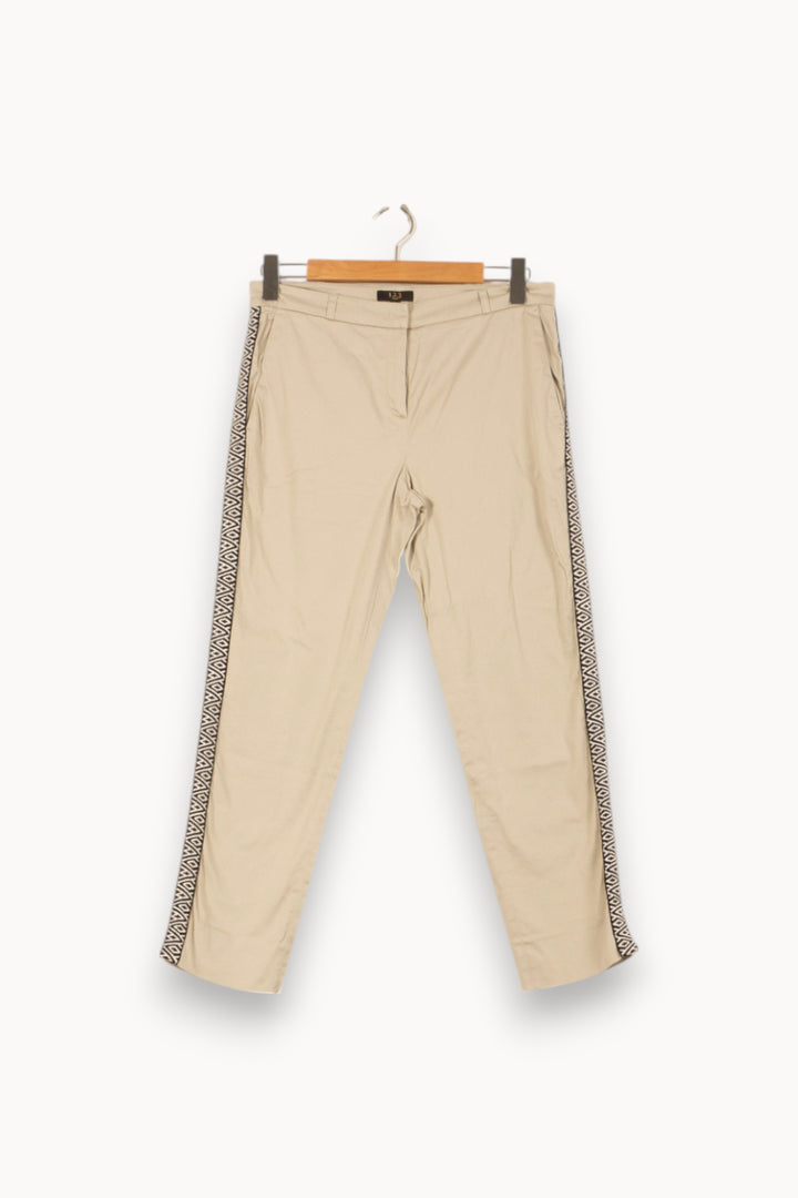 Pantalon Chino Beige et Noir - Taille L/40 de la marque Maison 123 | PARAD54156 - Vendu par Paradigme - Image 2