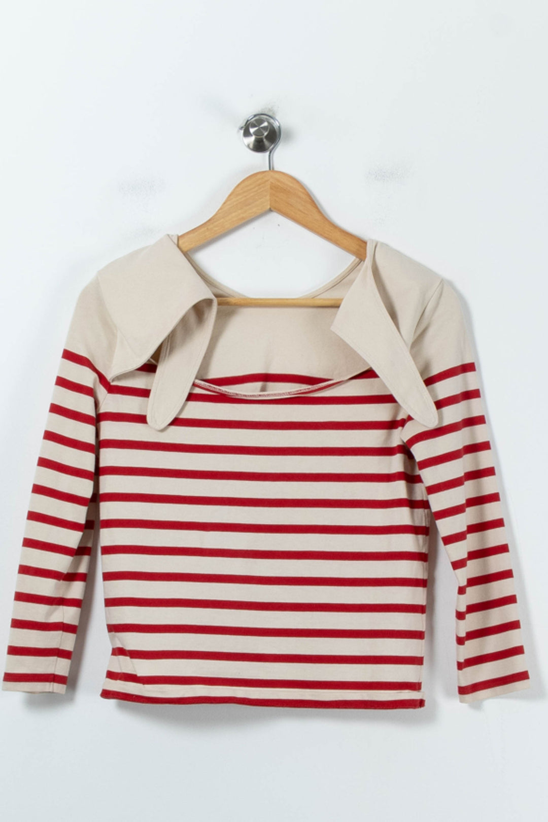 Marinière Écrue et Rouge - Taille S/36 de la marque Sézane | PARAD54175 - Vendu par Paradigme - Image 4