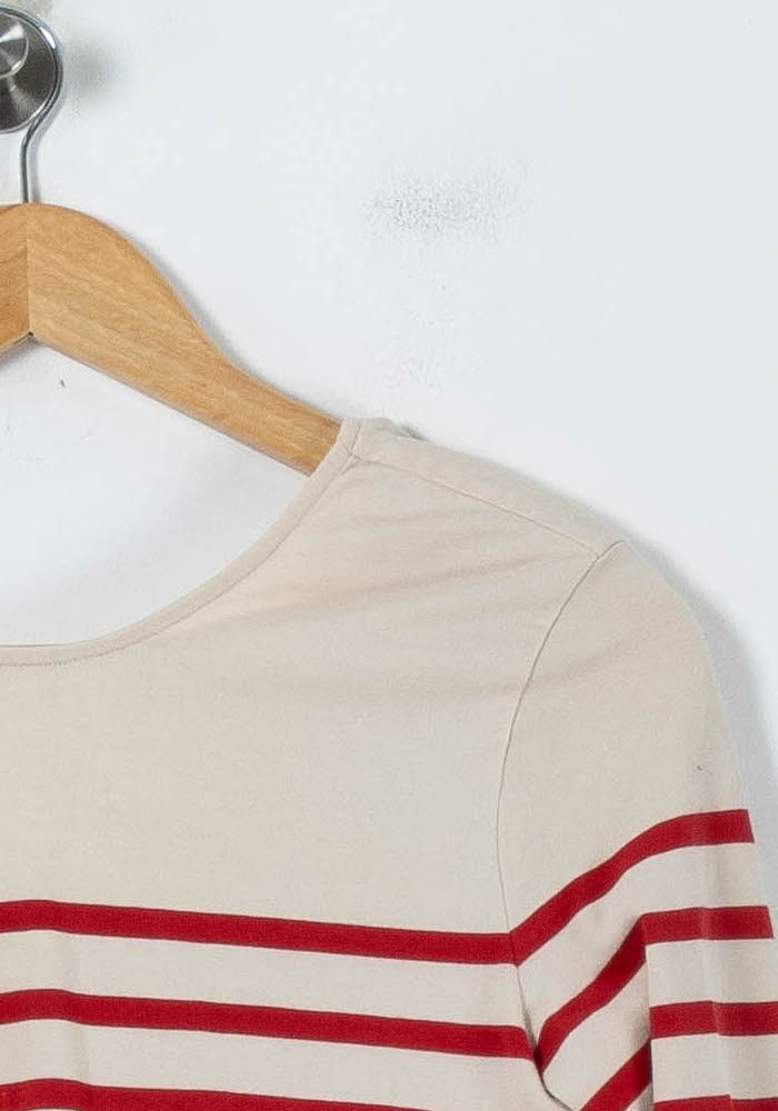 Marinière Écrue et Rouge - Taille S/36 de la marque Sézane | PARAD54175 - Vendu par Paradigme - Image 3