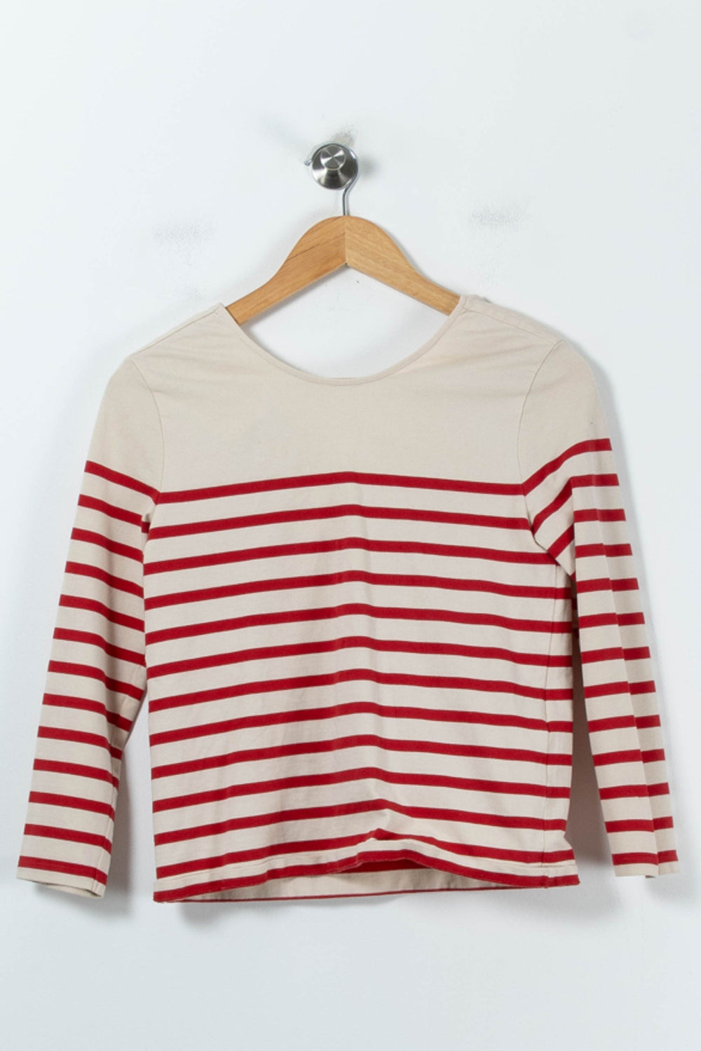 Marinière Écrue et Rouge - Taille S/36 de la marque Sézane | PARAD54175 - Vendu par Paradigme - Image 2