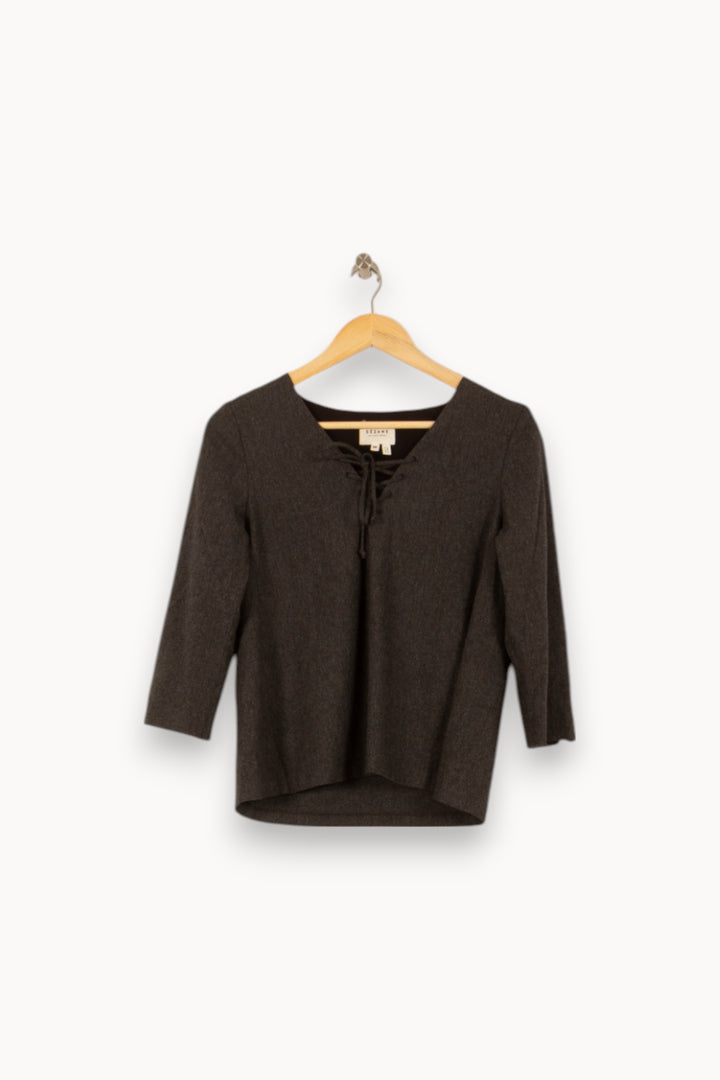 Blouse Grise - Taille S/36 de la marque Sézane | PARAD54176 - Vendu par Paradigme - Image 2