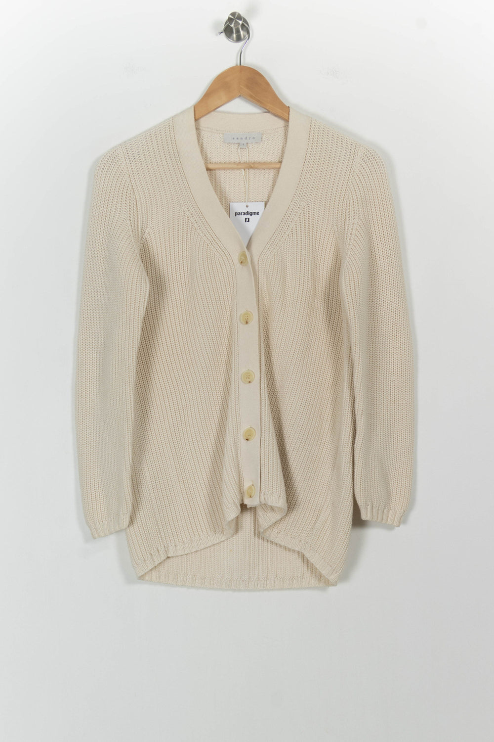 Cardigan Beige - Taille S/36 de la marque Sandro | PARAD54191 - Vendu par Paradigme - Image 2