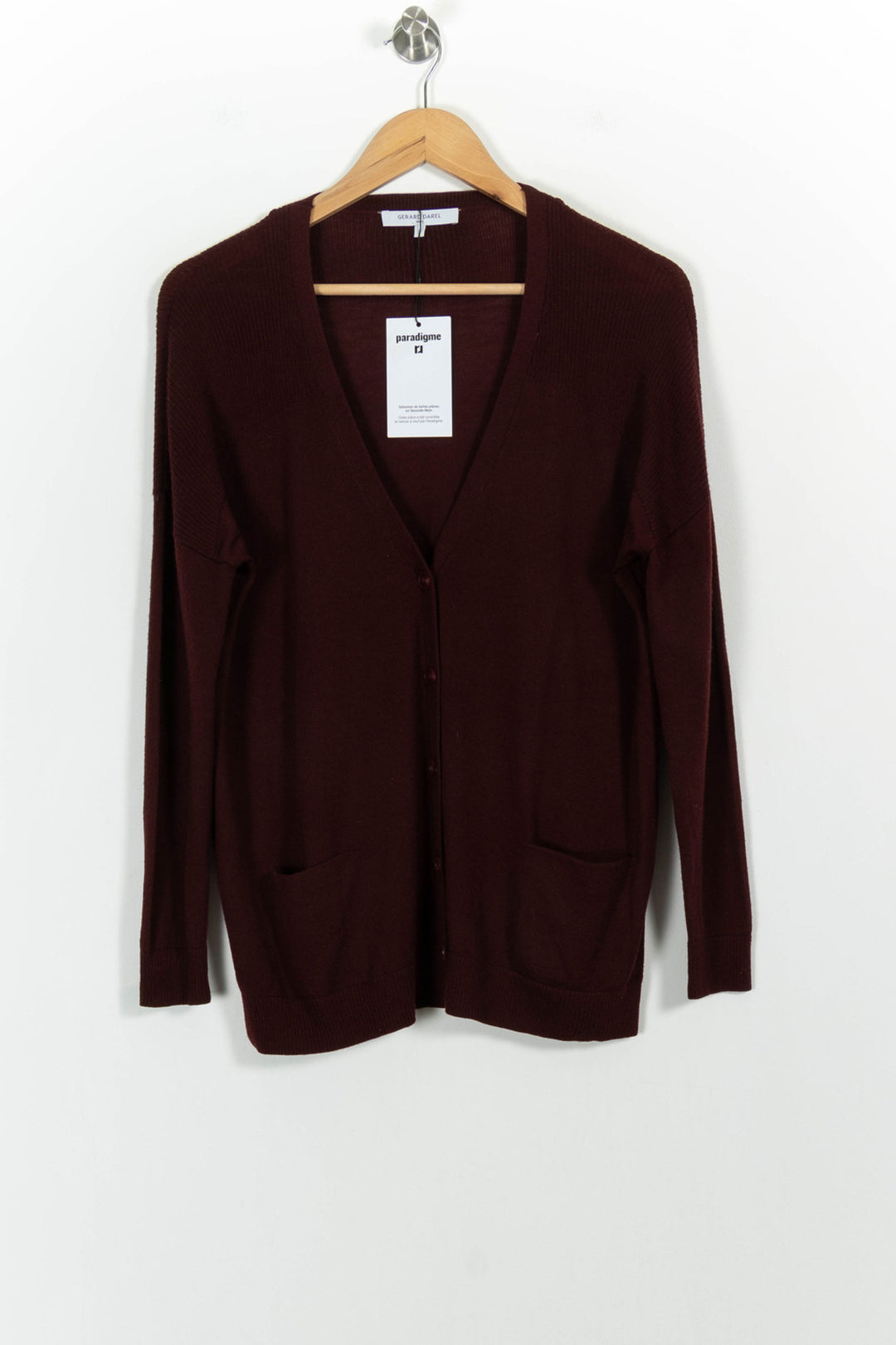 Cardigan Bordeaux - Taille S/36 de la marque Gerard Darel | PARAD54192 - Vendu par Paradigme - Image 2