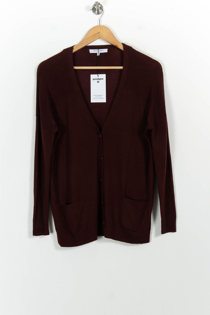 Cardigan Bordeaux - Taille S/36 de la marque Gerard Darel | PARAD54192 - Vendu par Paradigme - Image 2