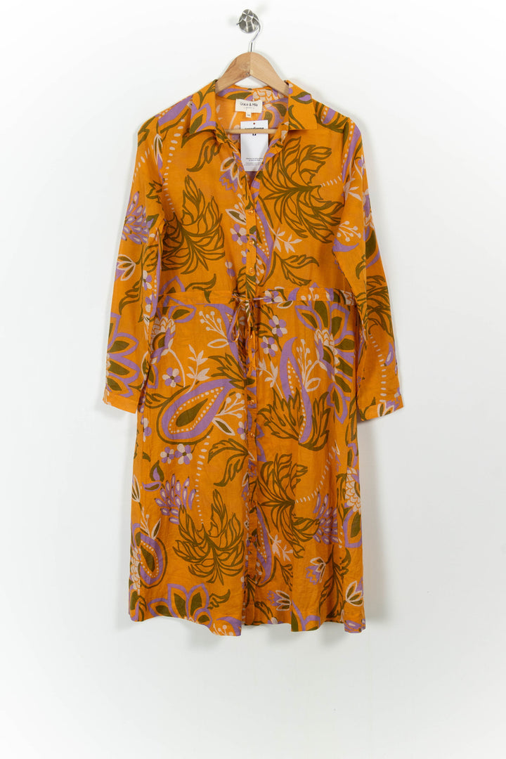 Robe Chemise Orange et Violette - Taille XS/34 de la marque Grace & Mila | PARAD54204 - Vendu par Paradigme - Image 2