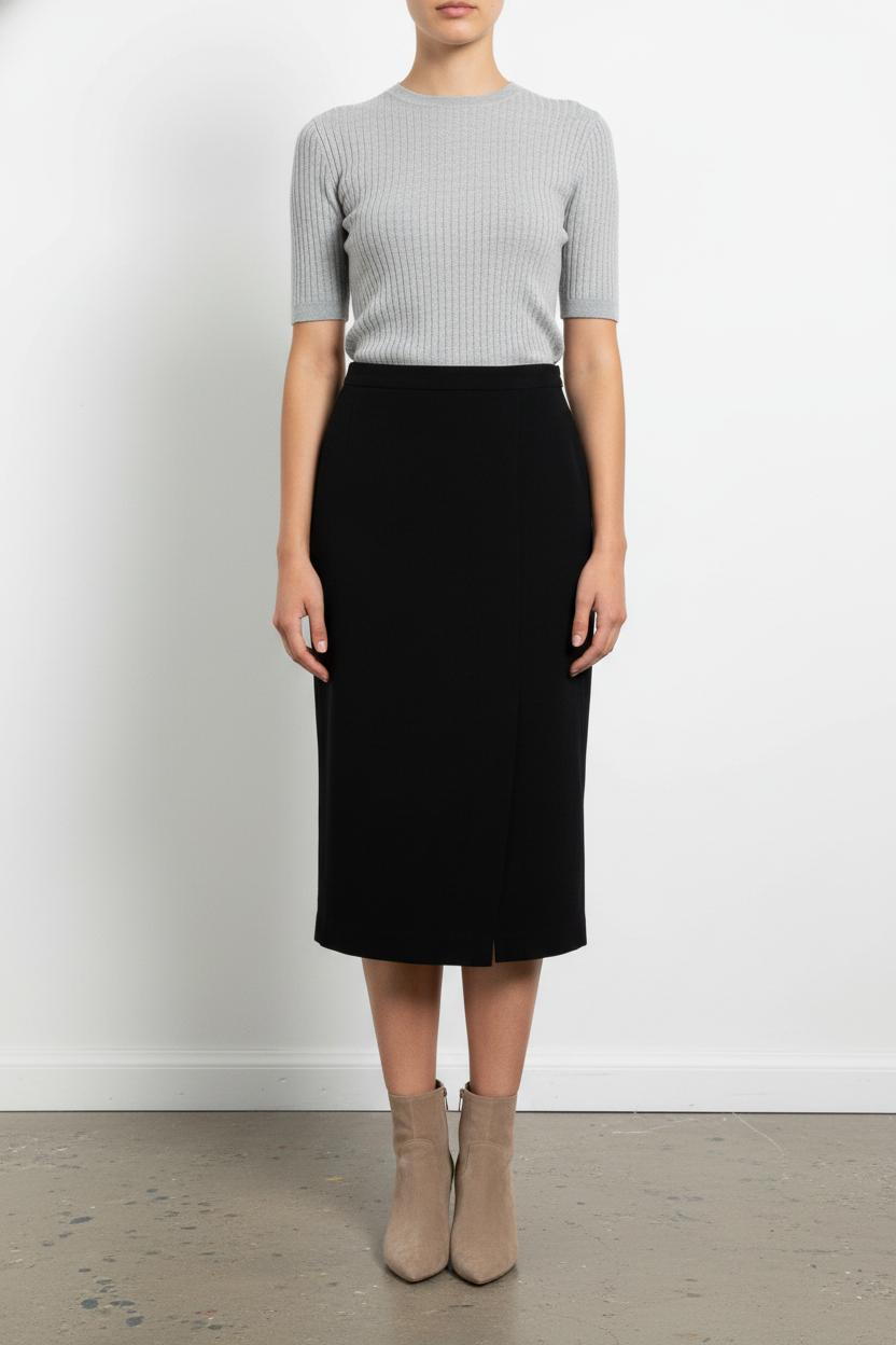 Jupe Fendue Bleue - Taille L/40 de la marque Max Mara | PARAD54207 - Vendu par Paradigme - Image 1