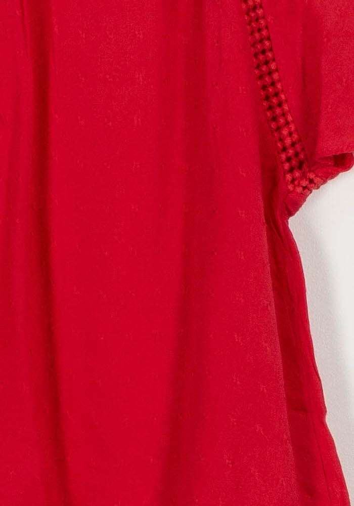 Blouse Rouge - Taille XS/34 de la marque Sud express | PARAD54211 - Vendu par Paradigme - Image 3