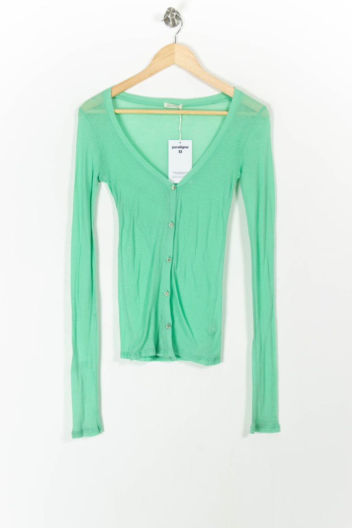Cardigan Vert - Taille M/38 de la marque American Vintage | PARAD54212 - Vendu par Paradigme - Image 2