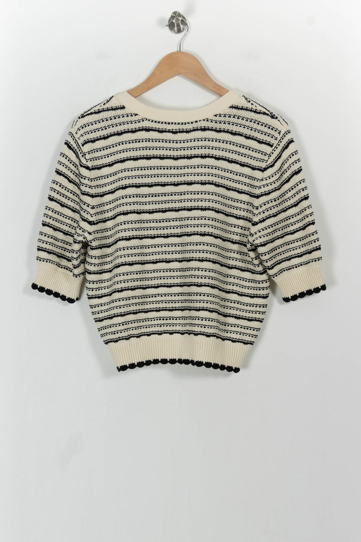 Gilet Beige et Noir - Taille L/40 de la marque Galeries Lafayette | PARAD54213 - Vendu par Paradigme - Image 4
