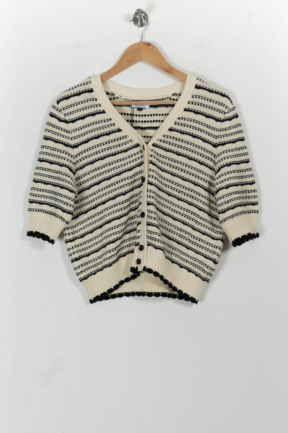 Gilet Beige et Noir - Taille L/40 de la marque Galeries Lafayette | PARAD54213 - Vendu par Paradigme - Image 2