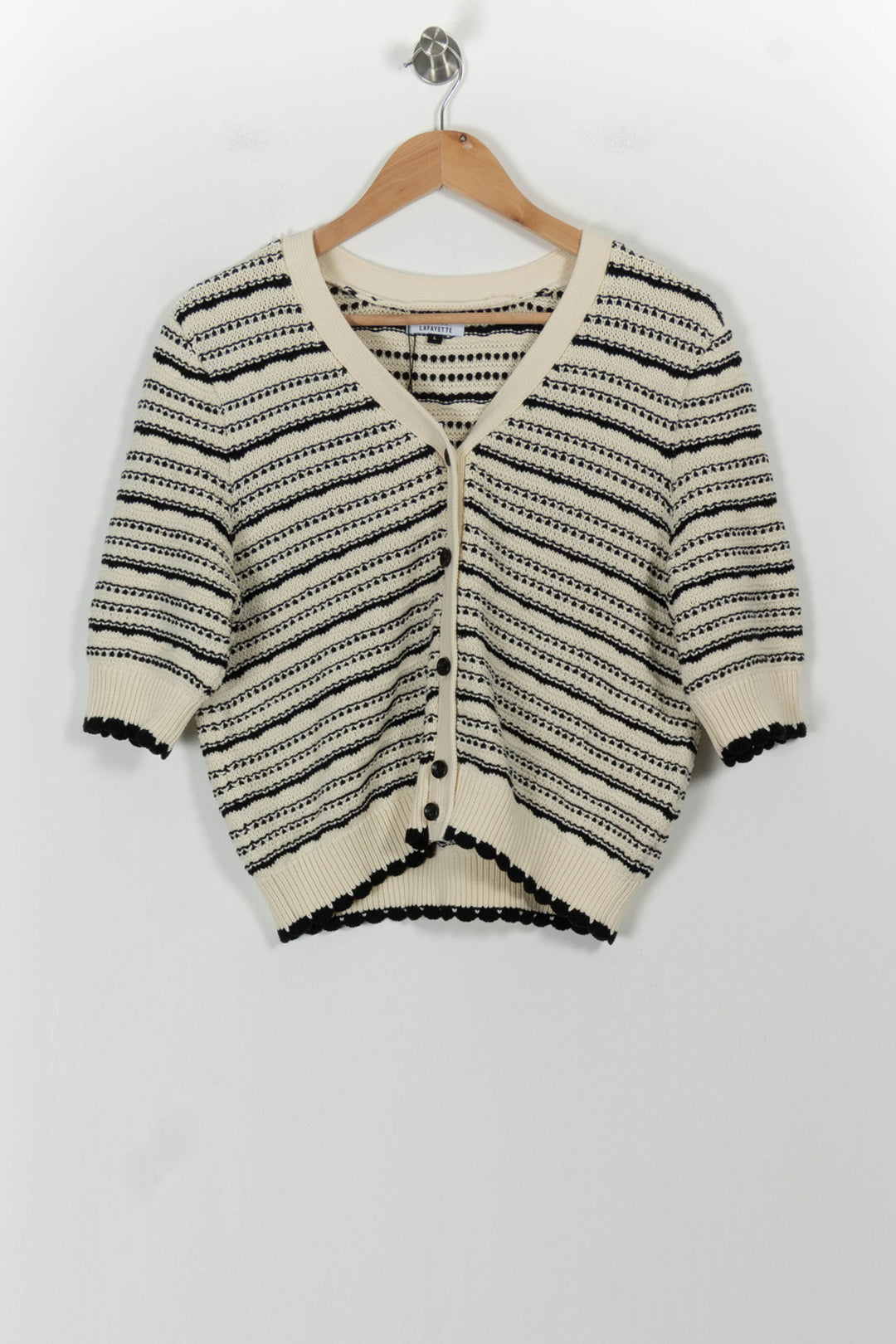 Gilet Beige et Noir - Taille L/40 de la marque Galeries Lafayette | PARAD54213 - Vendu par Paradigme - Image 2