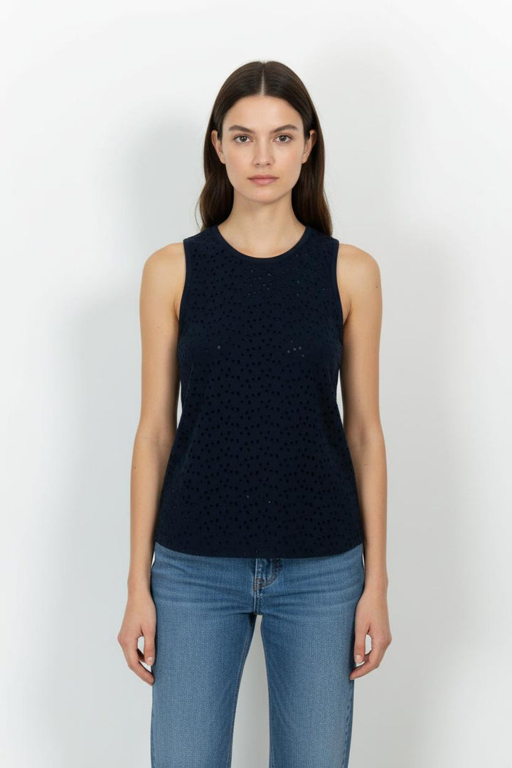 Débardeur Bleu Marine - Taille M/38 de la marque Majestic Filatures | PARAD54214 - Vendu par Paradigme - Image 1