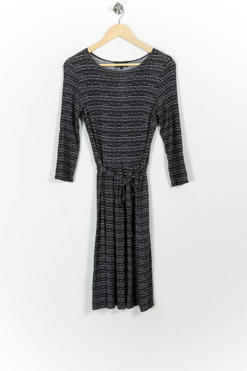 Robe Ajustée Noire et Grise - Taille M/38 de la marque Agnès b. | PARAD54217 - Vendu par Paradigme - Image 2