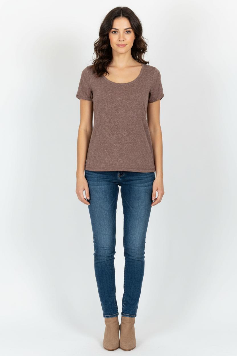 Tee-shirt Bordeaux - Taille S/36 de la marque IKKS | PARAD54224 - Vendu par Paradigme - Image 1