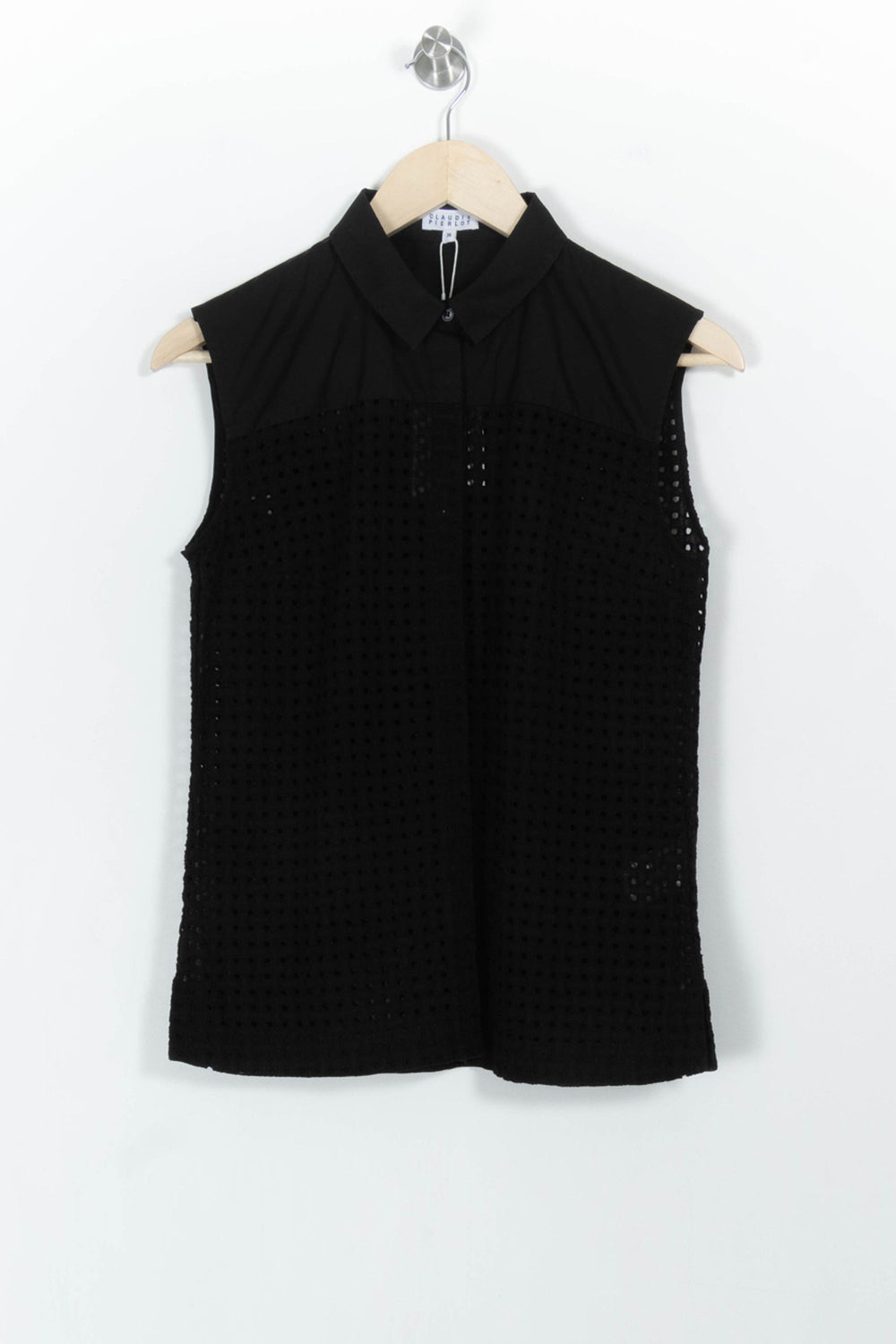 Chemise Sans Manches Noire - Taille S/36 de la marque Claudie Pierlot | PARAD54249 - Vendu par Paradigme - Image 2