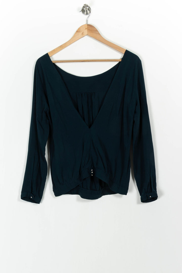 Blouse Verte - Taille M/38 de la marque ba&sh | PARAD54251 - Vendu par Paradigme - Image 4