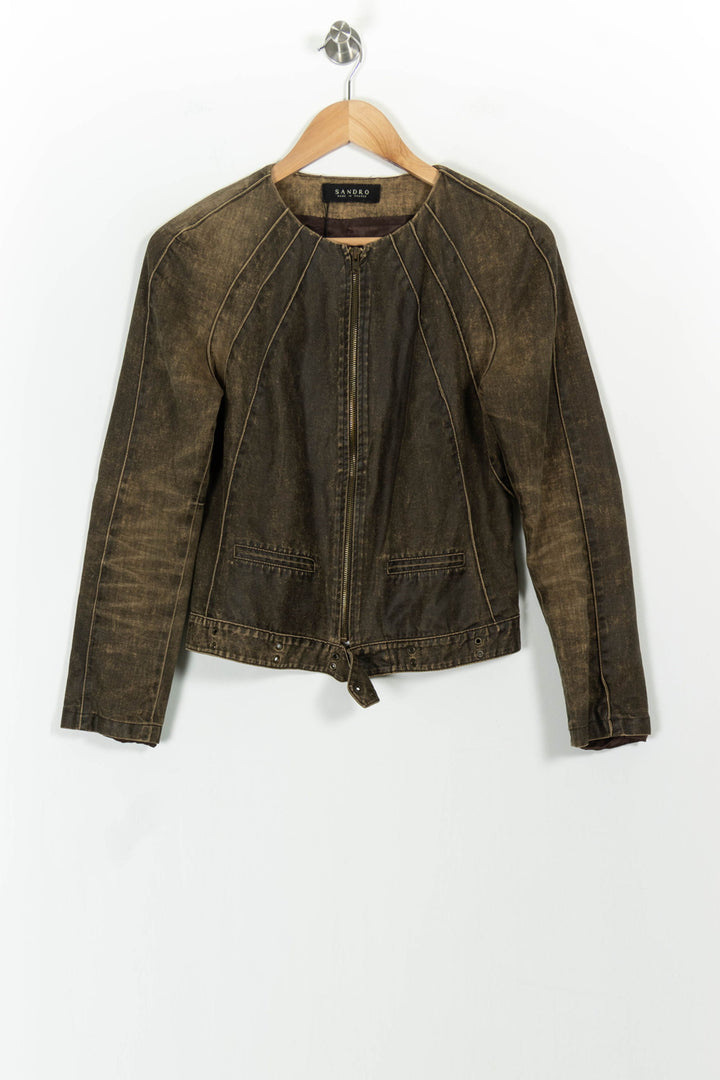 Veste Marron - Taille M/38 de la marque Sandro | PARAD54306 - Vendu par Paradigme - Image 2