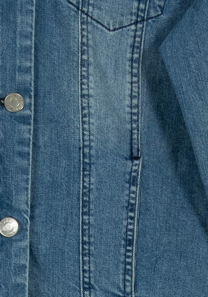 Veste en Jean Bleue - Taille S/36 de la marque Caroll | PARAD54308 - Vendu par Paradigme - Image 3