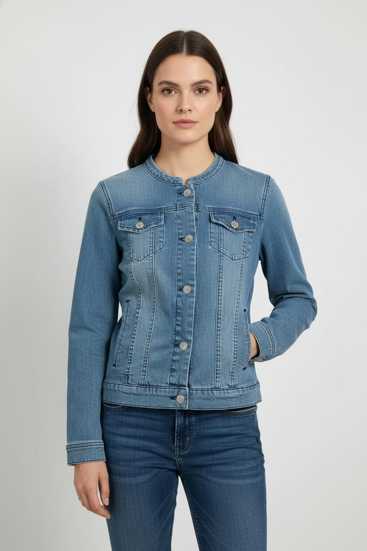 Veste en Jean Bleue - Taille S/36 de la marque Caroll | PARAD54308 - Vendu par Paradigme - Image 1