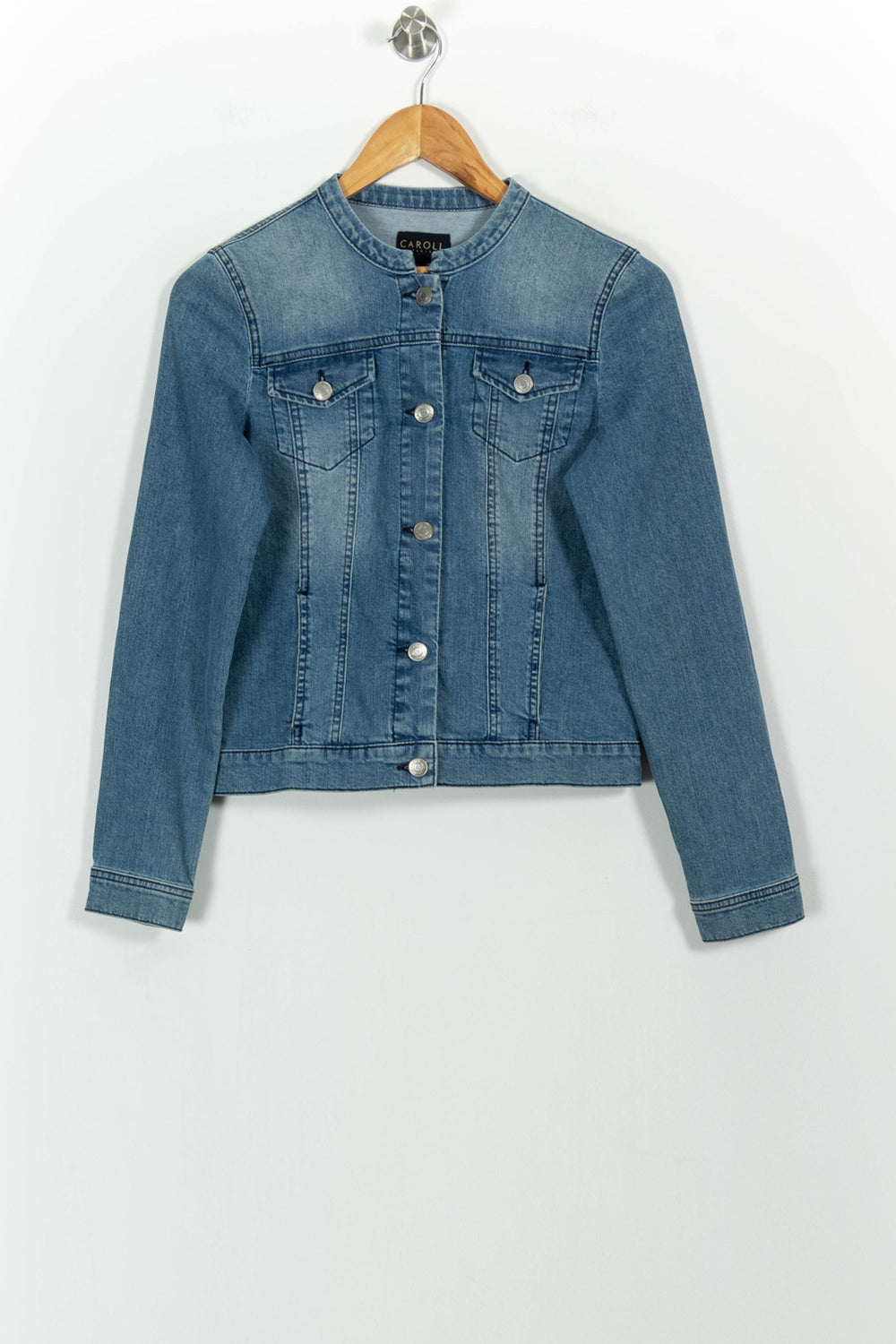Veste en Jean Bleue - Taille S/36 de la marque Caroll | PARAD54308 - Vendu par Paradigme - Image 2
