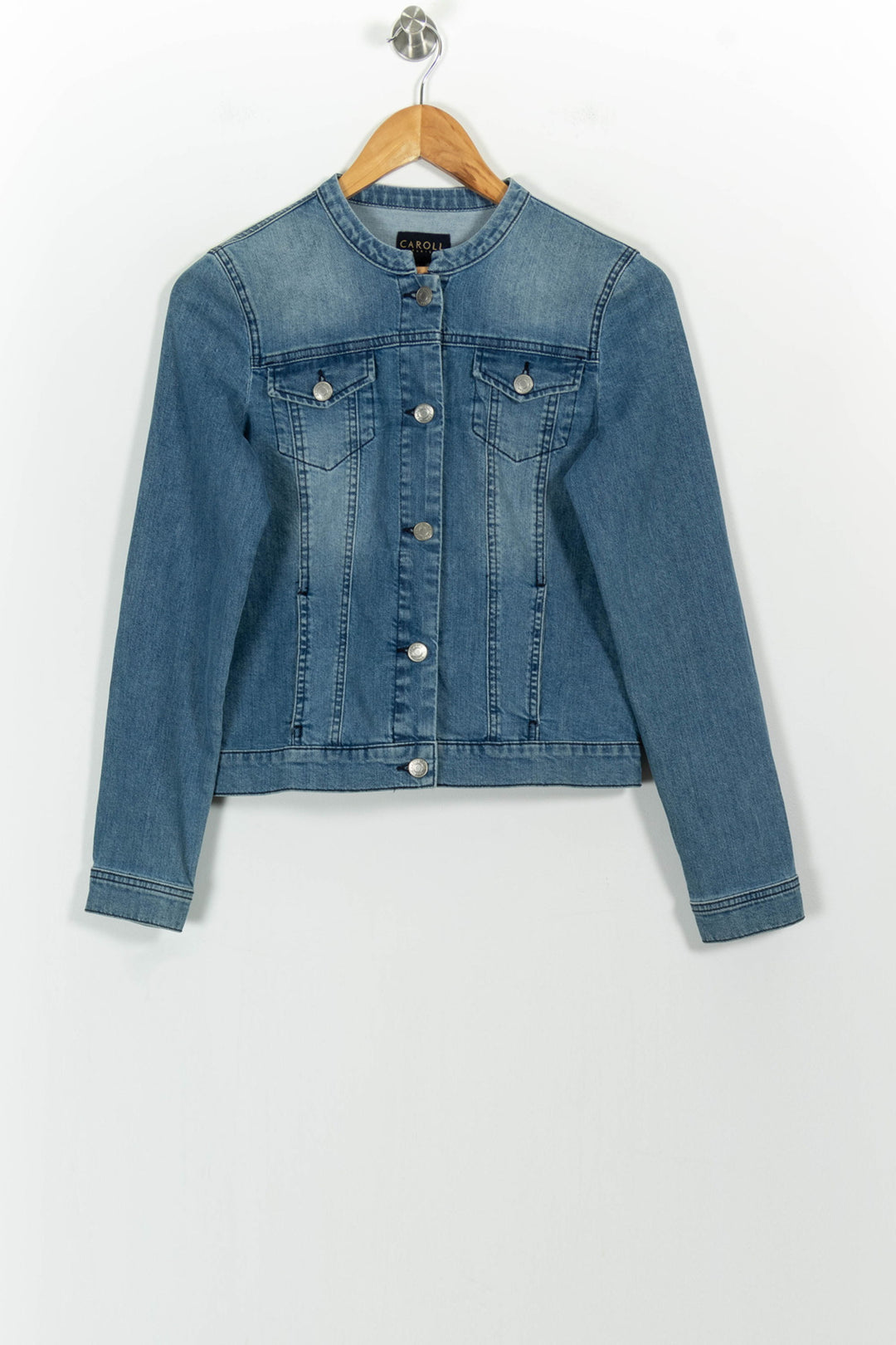 Veste en Jean Bleue - Taille S/36 de la marque Caroll | PARAD54308 - Vendu par Paradigme - Image 2