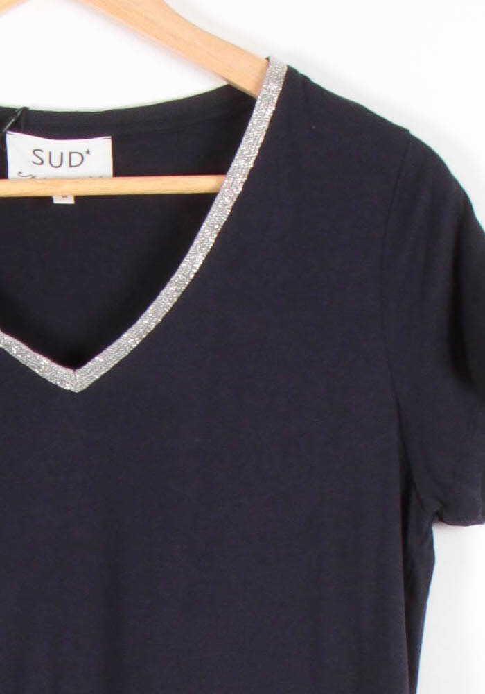 Tee-shirt Noir - Taille M/38 de la marque Sud express | PARAD54320 - Vendu par Paradigme - Image 3