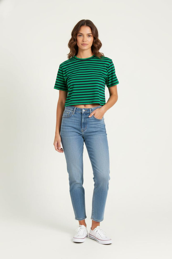 T-shirt Vert et Noir - Taille XS/34 de la marque The Frankie Shop | PARAD54327 - Vendu par Paradigme - Image 1