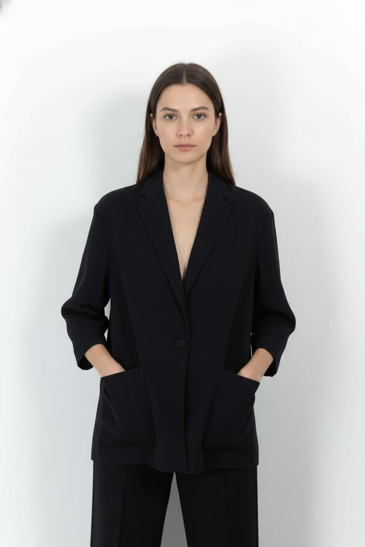 Blazer Noir - Taille XL/42 de la marque Tara Jarmon | PARAD54334 - Vendu par Paradigme - Image 1
