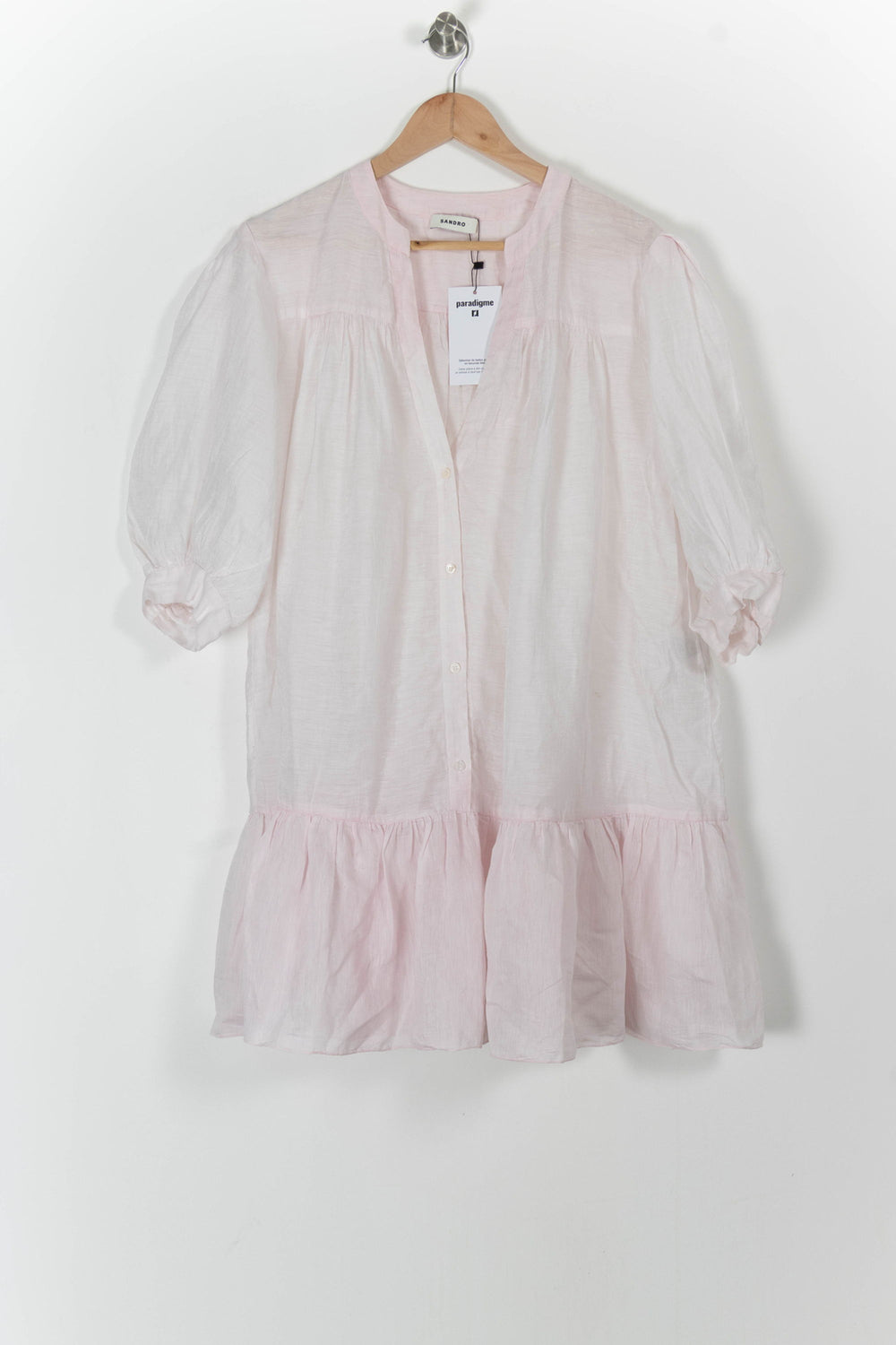 Robe Chemise Rose - Taille XL/42 de la marque Sandro | PARAD54346 - Vendu par Paradigme - Image 2