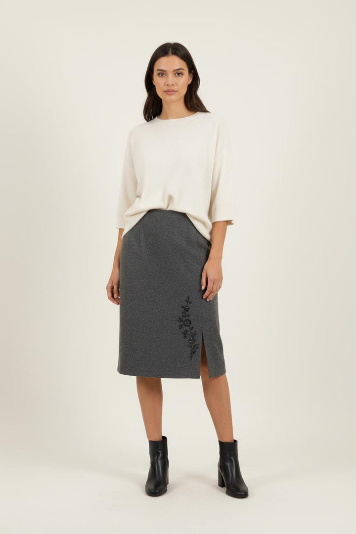 Jupe Droite Grise - Taille M/38 de la marque Gerard Darel | PARAD54351 - Vendu par Paradigme - Image 1