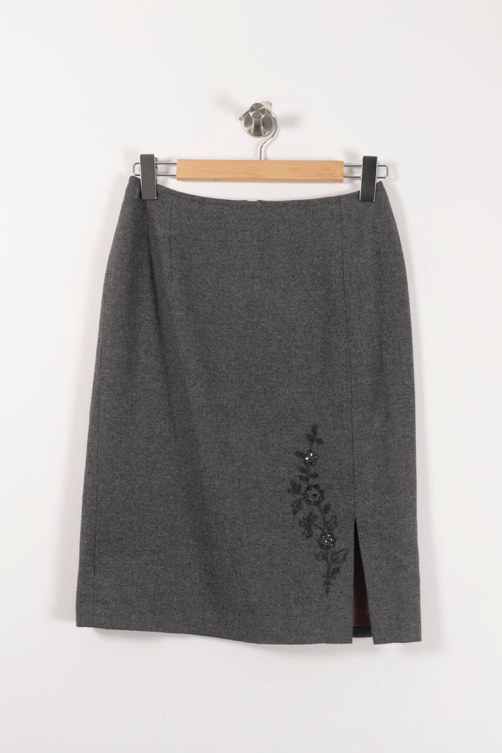 Jupe Droite Grise - Taille M/38 de la marque Gerard Darel | PARAD54351 - Vendu par Paradigme - Image 2