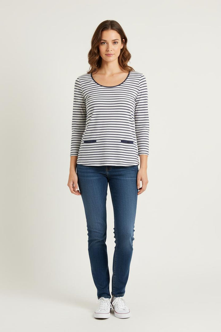 Tee-shirt Blanc et Bleu - Taille S/36 de la marque Gerard Darel | PARAD54366 - Vendu par Paradigme - Image 1