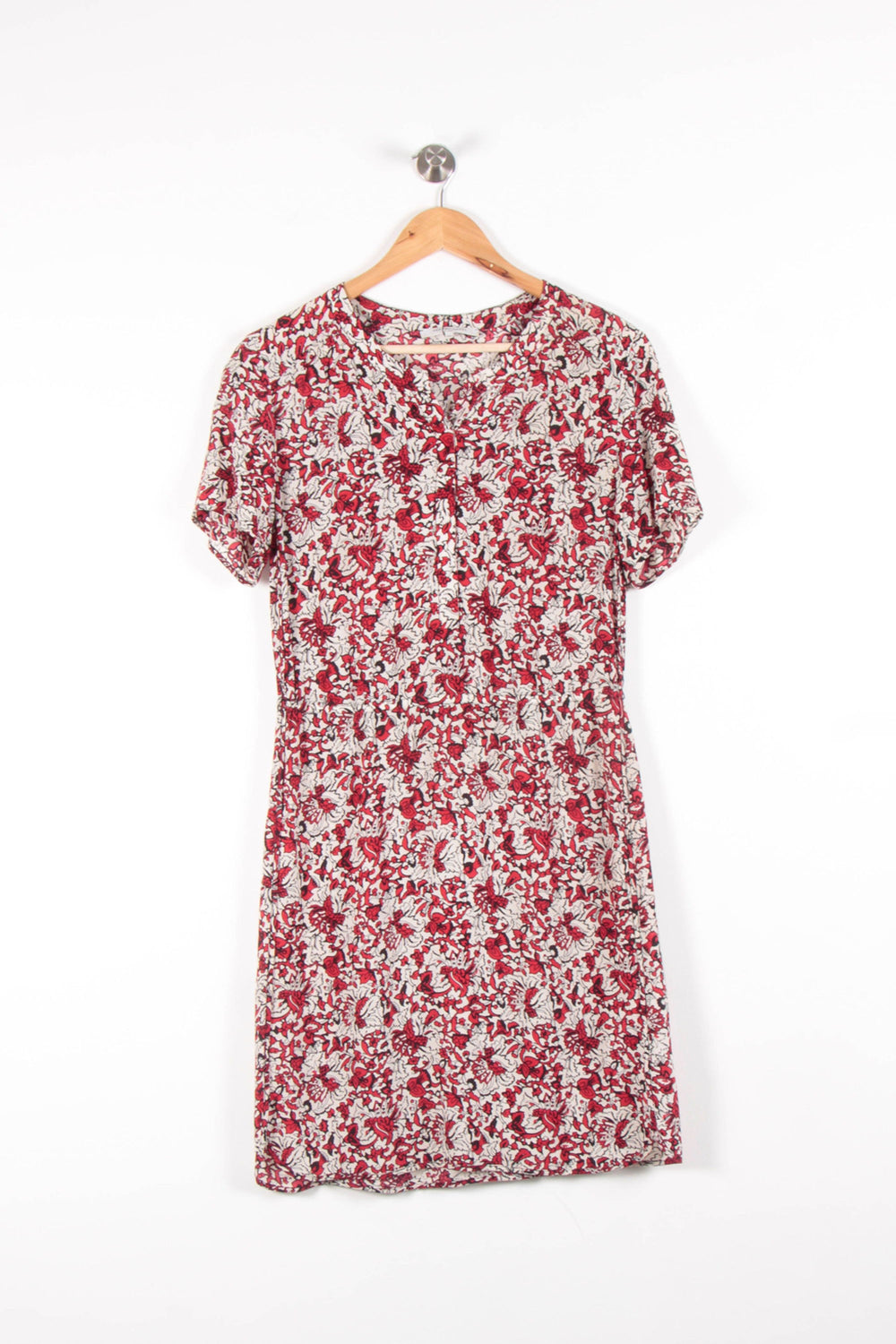 Robe Fleurie Bordeaux et Blanche - Taille M/38 de la marque Gerard Darel | PARAD54367 - Vendu par Paradigme - Image 2