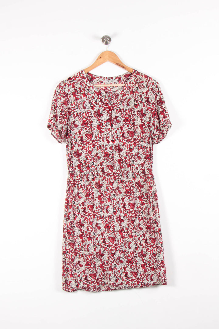 Robe Fleurie Bordeaux et Blanche - Taille M/38 de la marque Gerard Darel | PARAD54367 - Vendu par Paradigme - Image 2